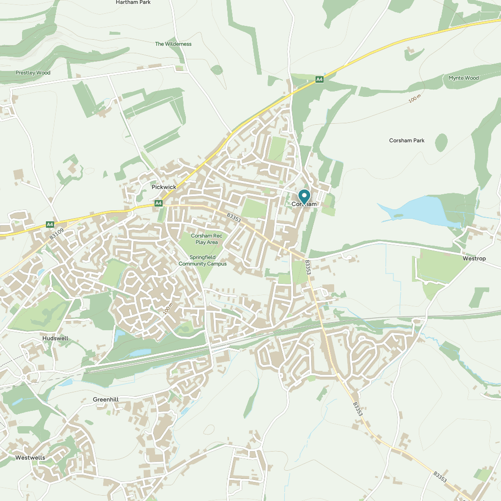 Map of Corsham